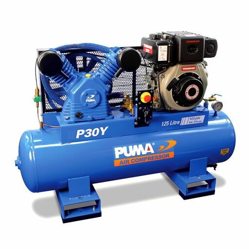 PUMA Air Compressor PU P30Y ES 6.7HP 690L/min Diesel Electric Start Compressor