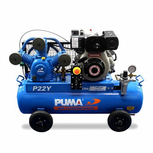 PUMA Air Compressor PU P22Y ES 4.7HP 440L/min Diesel Electric Start Compressor – image 2