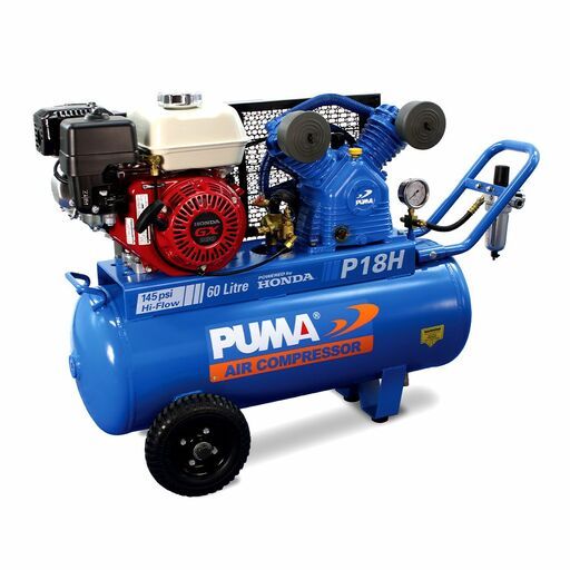 PUMA Air Compressor PU P18H 6.5HP Petrol Compressor Powered by Honda GX200 Engine