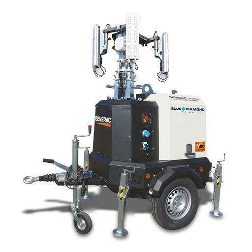 Generac V20 Hyper (LS20Y2D-1900GB) 4 x 320W LED Hydraulic Lighting Tower - Powered by Kubota Z482
