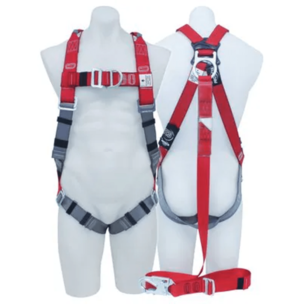 3M 70804400706 (AB126-36S) 3M™ PROTECTA® PRO Riggers with Adj Integral Lanyard and Snap Hook AB126-36S, Red and Grey, Small, 1 EA/Case – image 1