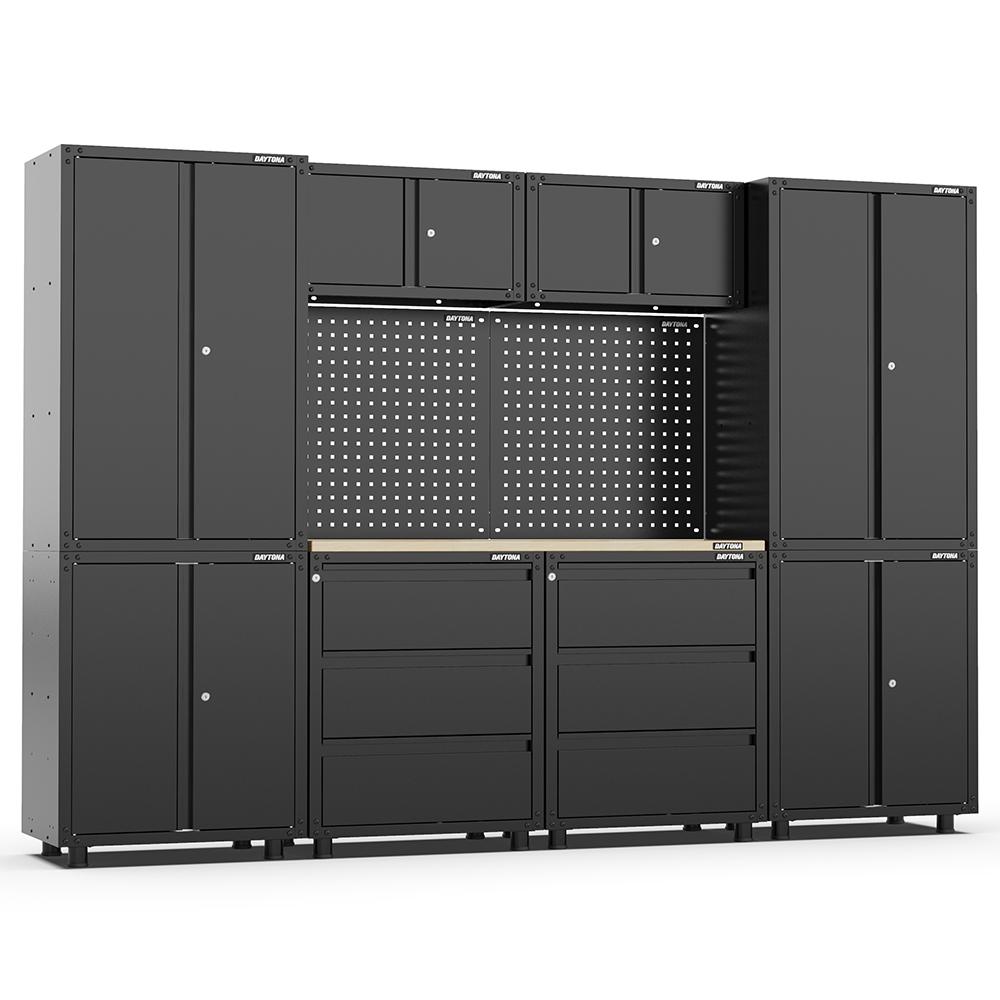 Daytona DWB3000 2710mm x 480mm x 1870mm Black Workshop Storage Cabinet Set – image 5