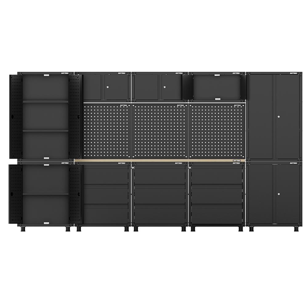 Daytona DWB4000 3380mm x 480mm x 1870mm Black Workshop Storage Cabinet Set – image 4