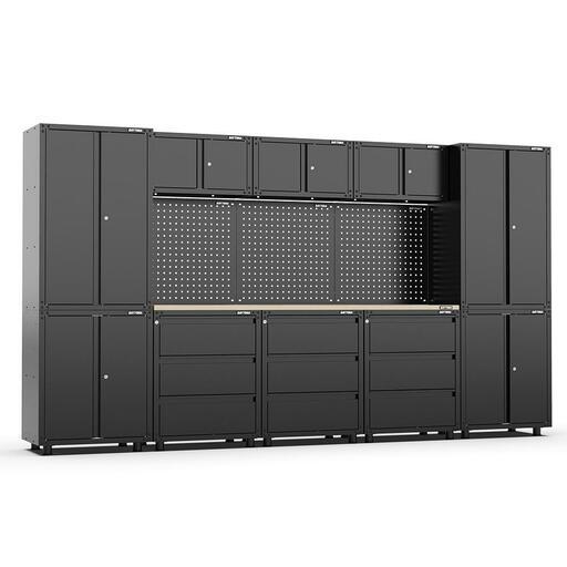 Daytona DWB4000 3380mm x 480mm x 1870mm Black Workshop Storage Cabinet Set – image 5
