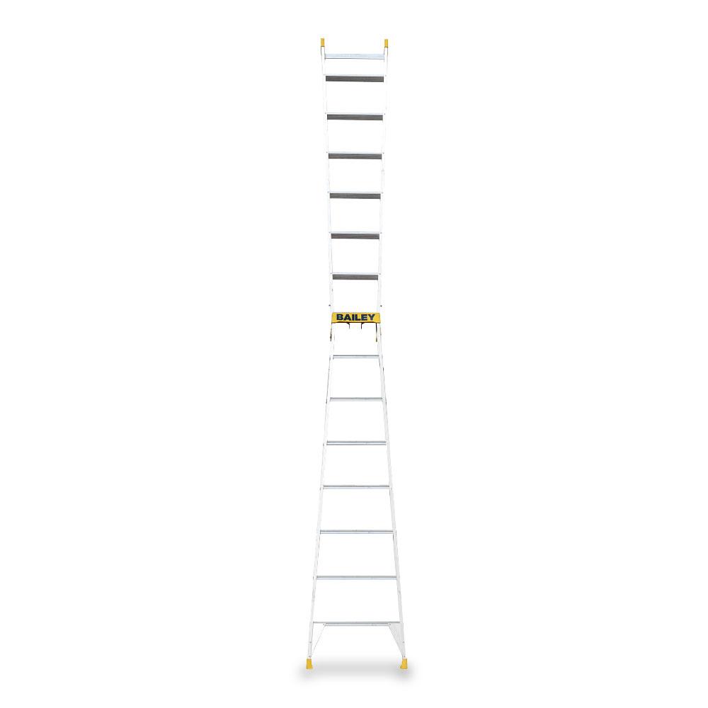 Bailey FS13990 2.4m/4.4m 150kg Pro Aluminium Dual Purpose 8 Step Punchlock Ladder – image 4