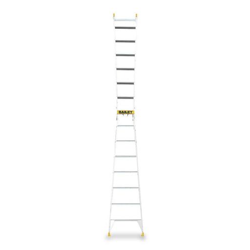 Bailey FS13990 2.4m/4.4m 150kg Pro Aluminium Dual Purpose 8 Step Punchlock Ladder – image 4