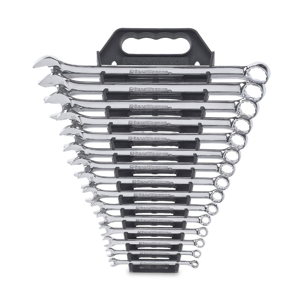 GEARWRENCH 81901 15pce SAE Long Pattern Combination Non-Ratcheting Wrench Set – image 1
