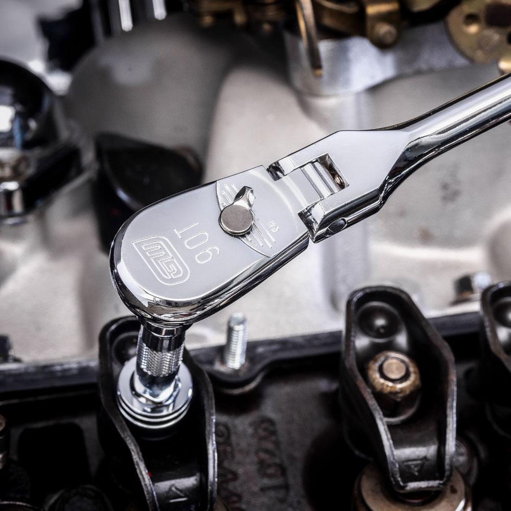 GEARWRENCH 81230T 4pce 1/4", 3/8" & 1/2" Drive 90-Tooth Flex Head Teardrop Ratchet Set – image 2