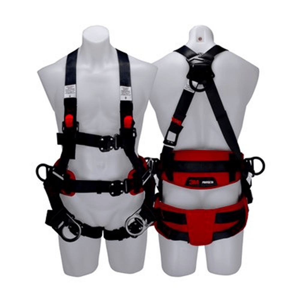3M 7100246039 (AT010644527) 3M™ PROTECTA® X Tower Workers Harness with D-Rings 1161695, Red and Black, Extra Large, 1 EA/Case – image 1