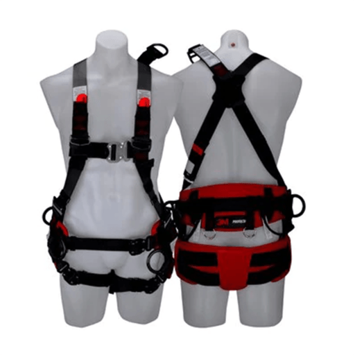 3M 7012867668 (AT010644568) 3M™ PROTECTA® X Tower Workers Harness with O-Rings 1161699, Red and Black, Extra Large, 1 EA/Case