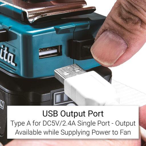 Makita KIT-TD00000110 12V Max Li-Ion CXT Battery Adaptor / Battery Holder Suit Heated Jacket with USB Port - Skin Only – image 4