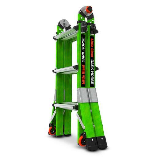 Little Giant Ladder Systems 16113-440 0.9m-2.4m 150kg Dark Horse 2.0 Fibreglass Dual Purpose Ladder – image 3