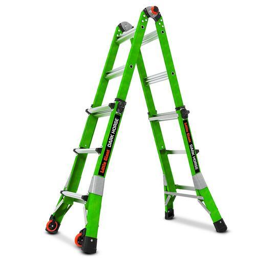 Little Giant Ladder Systems 16113-440 0.9m-2.4m 150kg Dark Horse 2.0 Fibreglass Dual Purpose Ladder – image 2