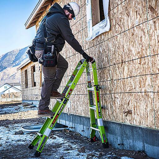 Little Giant Ladder Systems 16113-440 0.9m-2.4m 150kg Dark Horse 2.0 Fibreglass Dual Purpose Ladder – image 7