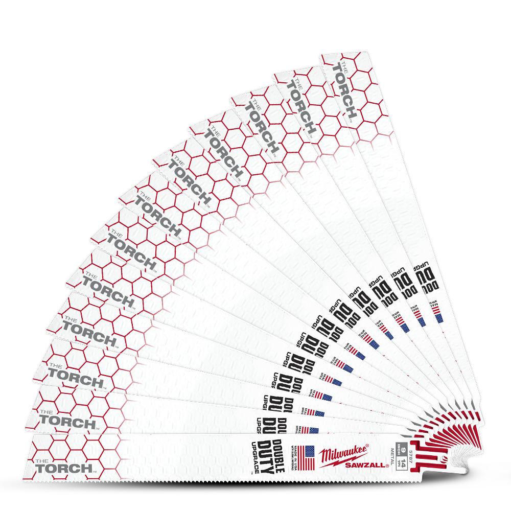 Milwaukee 48005787A 100-Pack 230mm 14TPI The TORCH SAWZALL Demolition Reciprocating Blades – image 4
