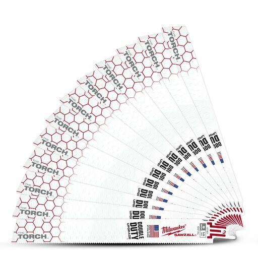 Milwaukee 48005787A 100-Pack 230mm 14TPI The TORCH SAWZALL Demolition Reciprocating Blades – image 4