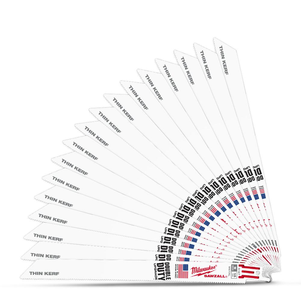 Milwaukee 48005187A 100-Pack 230mm 14TPI SAWZALL Thin Kerf Metal Reciprocating Blades – image 4