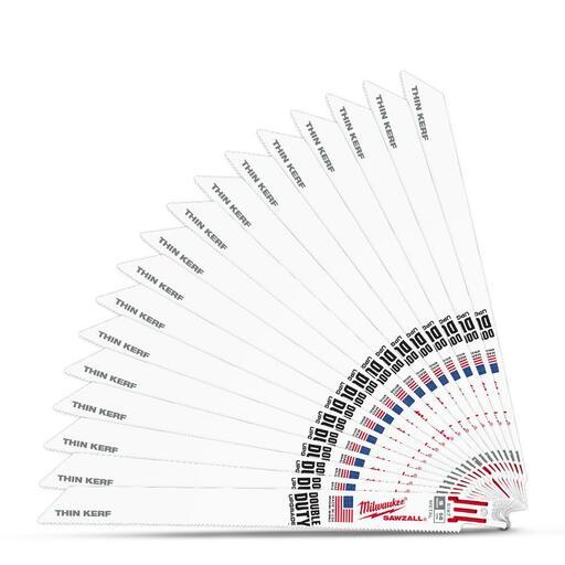 Milwaukee 48005187A 100-Pack 230mm 14TPI SAWZALL Thin Kerf Metal Reciprocating Blades – image 4