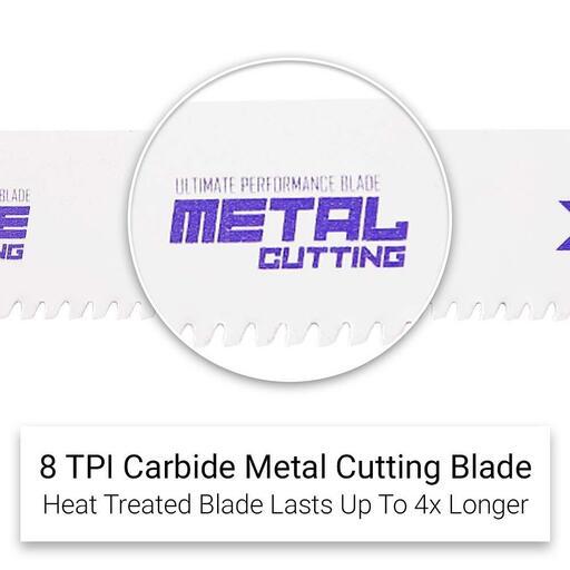 Xtorque X230MRB 3-Pack 230mm (9") 8 TPI Carbide Tipped Thick Metal Reciprocating Saw Blade – image 3