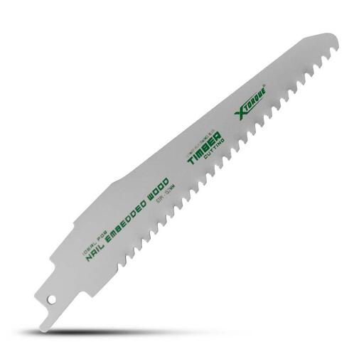 Xtorque X152WRB Single-Pack 152mm (6") 6 TPI Carbide Tipped Nail Embedded Wood Reciprocating Saw Blade – image 2