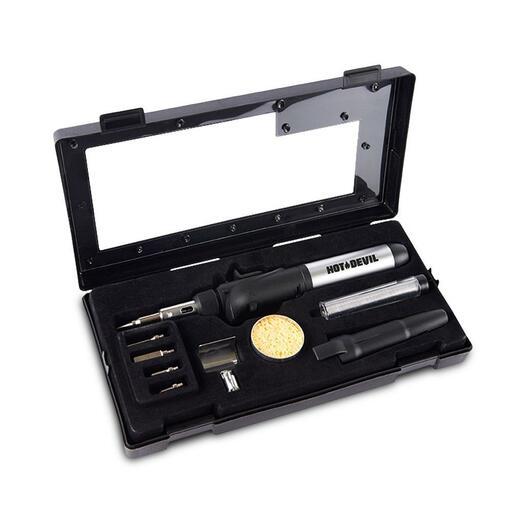 Hot Devil HD1971K 10pce Butane Soldering Iron & Blow Torch