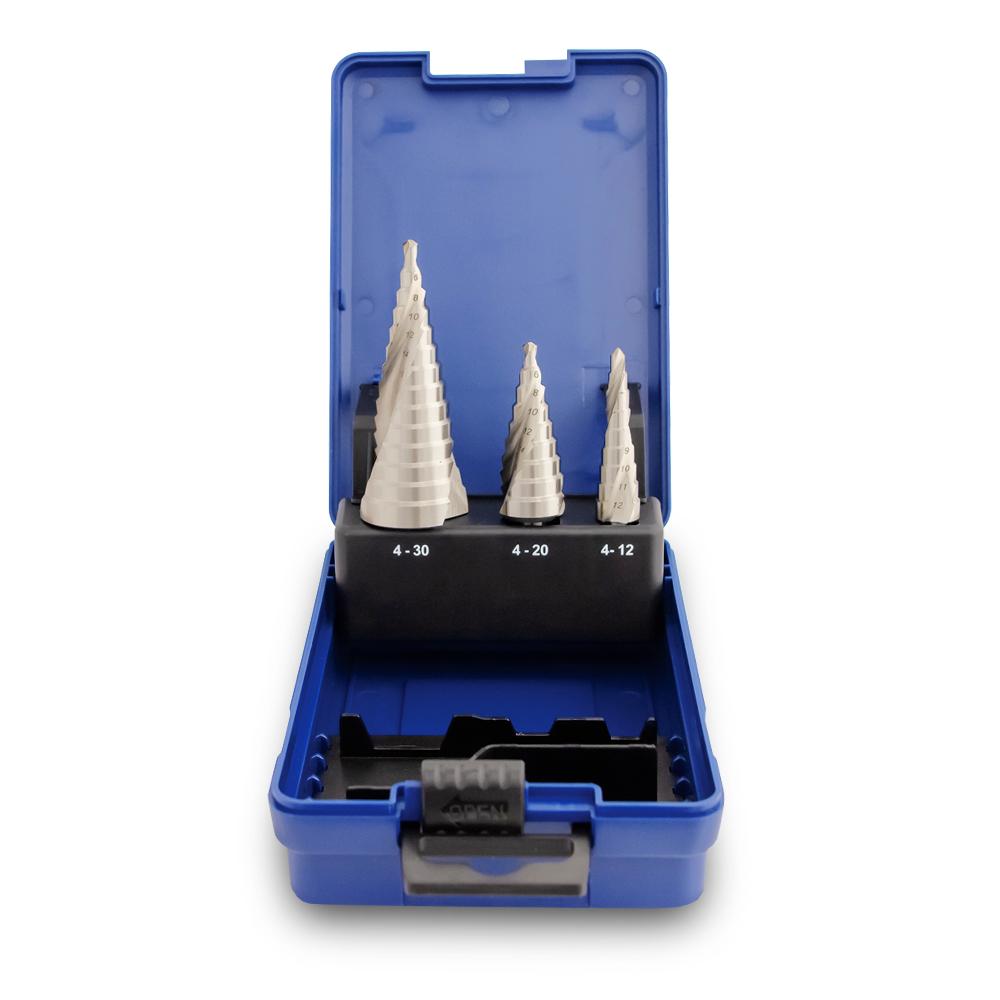 Makita P-69951 3pce Metric HSS-G Spiral Flute Step Drill Bit Set – image 1