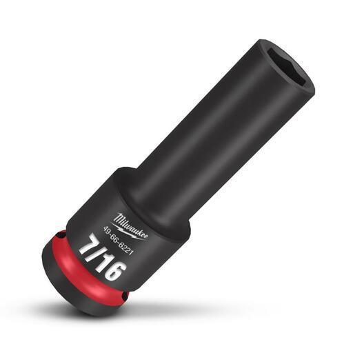 Milwaukee 49666221 1/2" Drive 7/16" SAE Shockwave 6 Point Deep Impact Socket – image 4