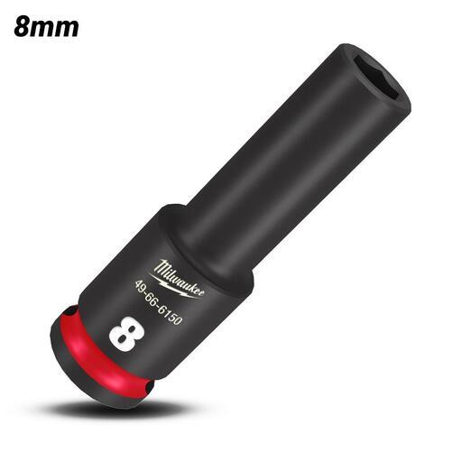 Milwaukee 49666150 8mm 3/8" Drive Shockwave Metric Deep 6 Point Impact Socket – image 2