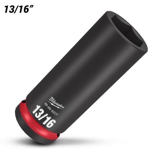 Milwaukee 49666227 1/2" Drive 13/16" SAE Shockwave 6 Point Deep Impact Socket – image 2
