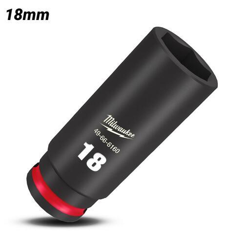 Milwaukee 49666160 18mm 3/8" Drive Shockwave Metric Deep 6 Point Impact Socket – image 2