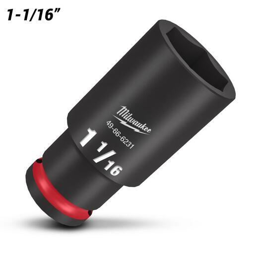 Milwaukee 49666231 1/2" Drive 1-1/16" SAE Shockwave 6 Point Deep Impact Socket – image 2