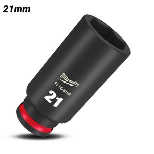 Milwaukee 49666162 21mm 3/8" Drive Shockwave Metric Deep 6 Point Impact Socket – image 2