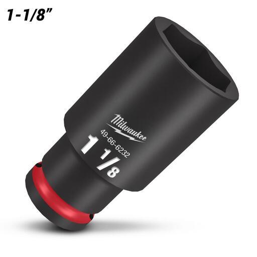 Milwaukee 49666232 1/2" Drive 1-1/8" SAE Shockwave 6 Point Deep Impact Socket – image 2