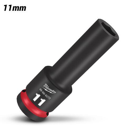 Milwaukee 49666272 1/2" Drive 11mm Metric Shockwave 6 Point Deep Impact Socket – image 2