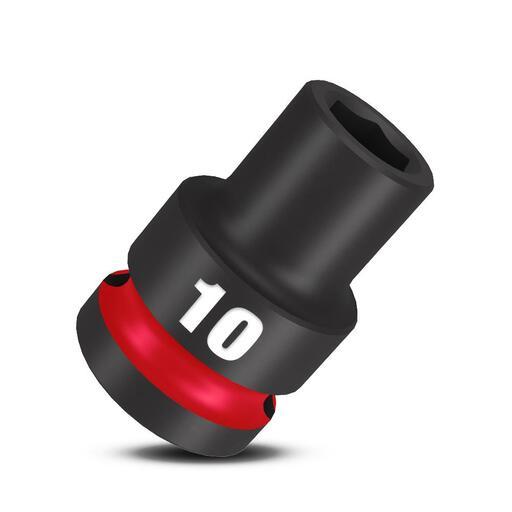 Milwaukee 49666242 10mm 1/2" Drive Shockwave Metric Standard 6 Point Impact Socket – image 4