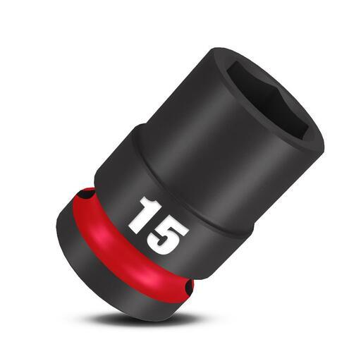 Milwaukee 49666247 15mm 1/2" Drive Shockwave Metric Standard 6 Point Impact Socket – image 4