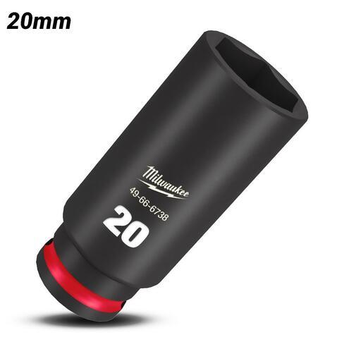 Milwaukee 49666738 20mm 3/8" Drive Shockwave Metric Deep 6 Point Impact Socket – image 2