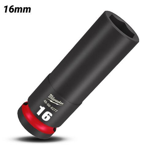 Milwaukee 49666277 1/2" Drive 16mm Metric Shockwave 6 Point Deep Impact Socket – image 2