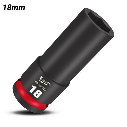 Milwaukee 49666279 1/2" Drive 18mm Metric Shockwave 6 Point Deep Impact Socket – image 2