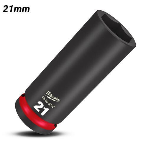Milwaukee 49666282 1/2" Drive 21mm Metric Shockwave 6 Point Deep Impact Socket – image 2