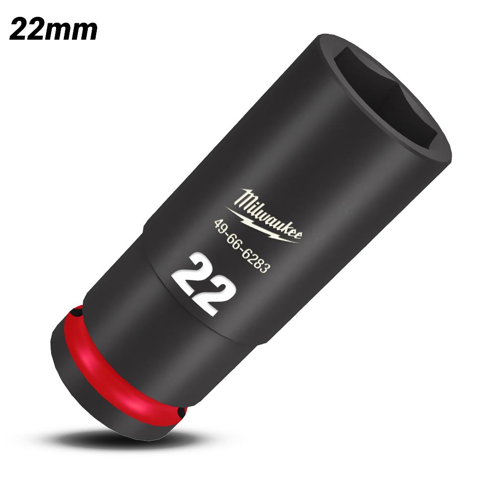 Milwaukee 49666283 1/2" Drive 22mm Metric Shockwave 6 Point Deep Impact Socket – image 2