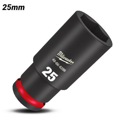Milwaukee 49666286 1/2" Drive 25mm Metric Shockwave 6 Point Deep Impact Socket – image 2