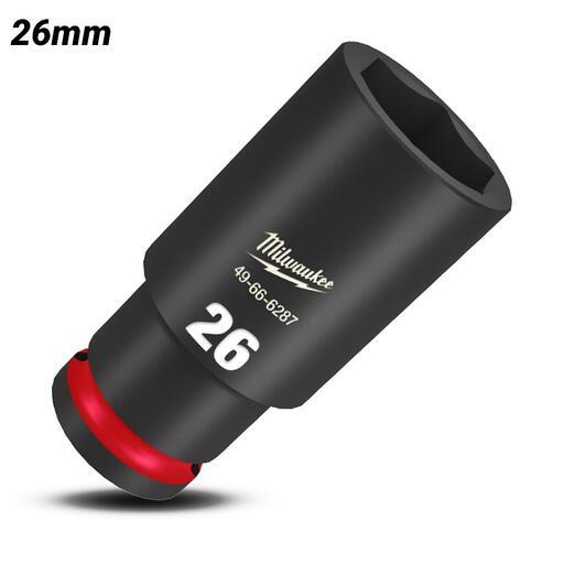 Milwaukee 49666287 1/2" Drive 26mm Metric Shockwave 6 Point Deep Impact Socket – image 2