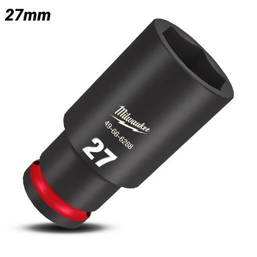 Milwaukee 49666288 1/2" Drive 27mm Metric Shockwave 6 Point Deep Impact Socket – image 2