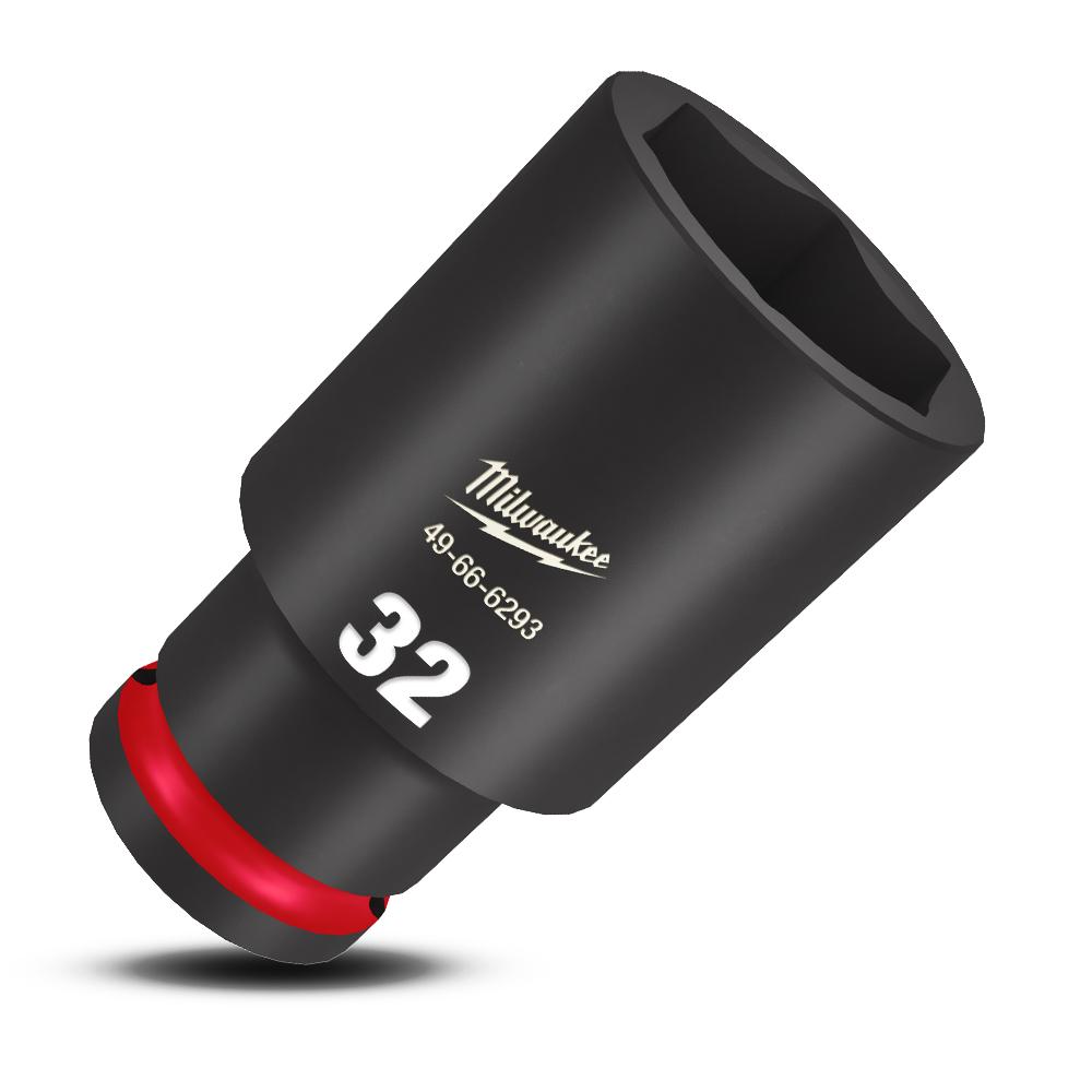 Milwaukee 49666293 1/2" Drive 32mm Metric Shockwave 6 Point Deep Impact Socket – image 4