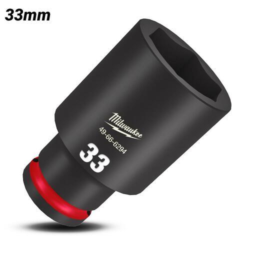 Milwaukee 49666294 1/2" Drive 33mm Metric Shockwave 6 Point Deep Impact Socket – image 2