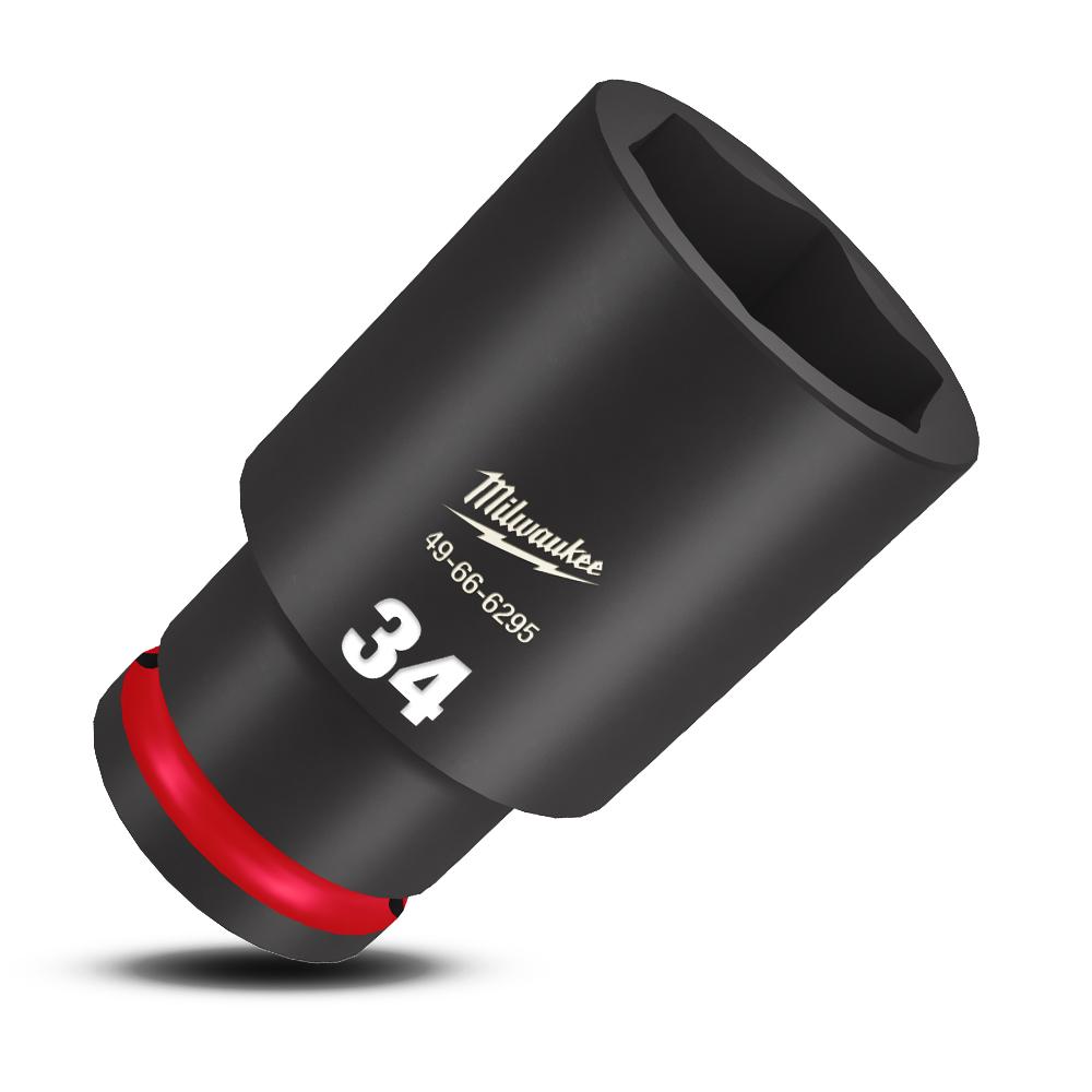 Milwaukee 49666295 1/2" Drive 34mm Metric Shockwave 6 Point Deep Impact Socket – image 4