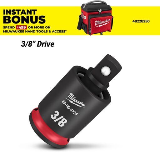 Milwaukee 49666724 3/8" Drive Shockwave Impact Socket Adaptor