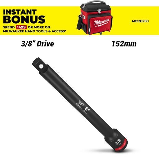Milwaukee 49666704 3/8" Drive 153mm (6") Shockwave Impact Socket Extension