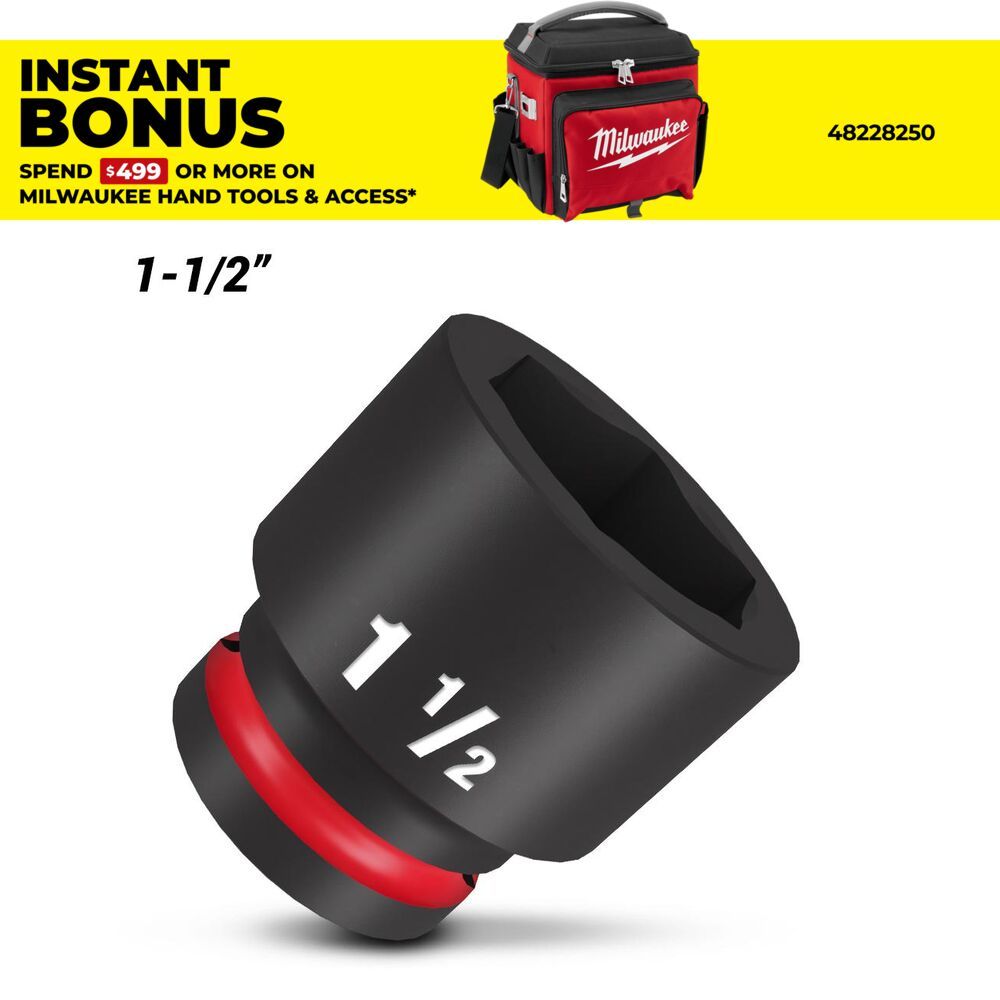 Milwaukee 49666315 3/4" Drive 1-1/2" SAE Shockwave Impact Socket – image 1